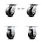 Service Caster 5 Inch Glass Filled Nylon Caster Set with Roller Bearing 2 Swivel Locks 2 Rigid SCC-35S520-GFNR-BSL-2-R-2 - alternate 1